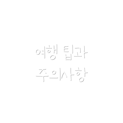 여행 팁과 주의사항