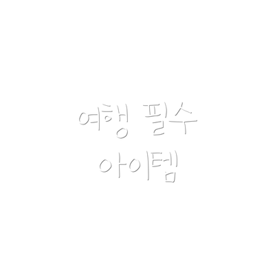 여행 필수 아이템
