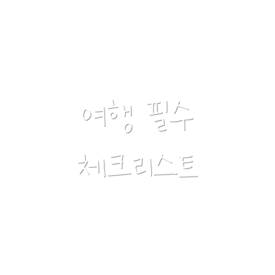 여행 필수 체크리스트