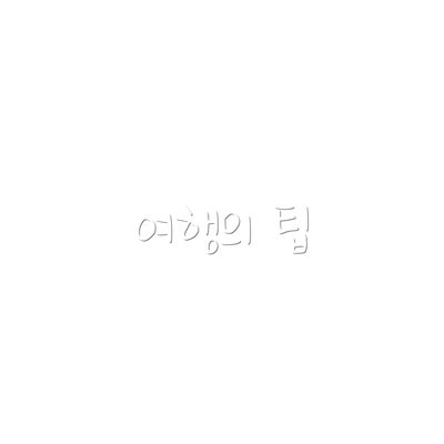 여행의 팁
