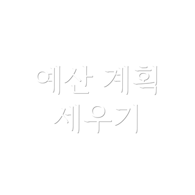 예산 계획 세우기