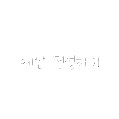 예산 편성하기