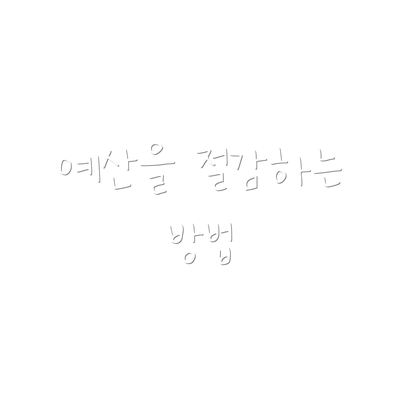 예산을 절감하는 방법