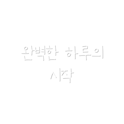 완벽한 하루의 시작