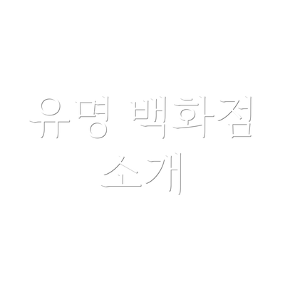 유명 백화점 소개