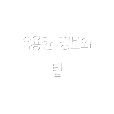 유용한 정보와 팁