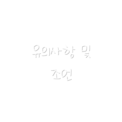 유의사항 및 조언