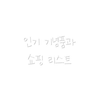 인기 기념품과 쇼핑 리스트