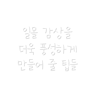 일몰 감상을 더욱 풍성하게 만들어 줄 팁들