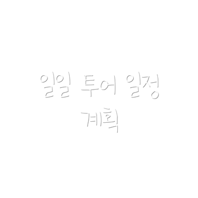 일일 투어 일정 계획