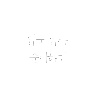 입국 심사 준비하기