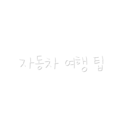 자동차 여행 팁