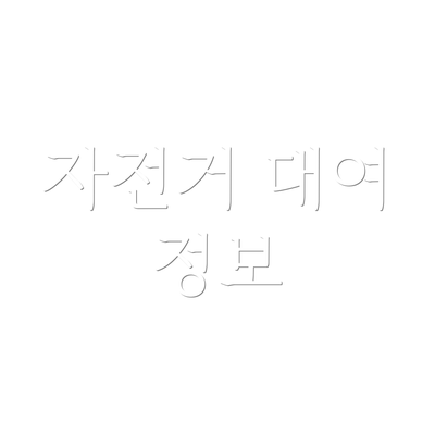 자전거 대여 정보