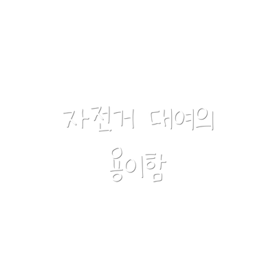 자전거 대여의 용이함