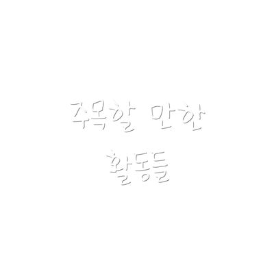 주목할 만한 활동들