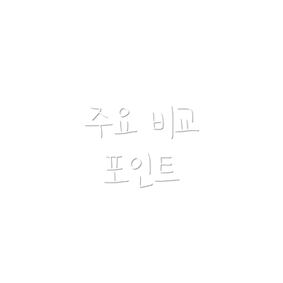 주요 비교 포인트