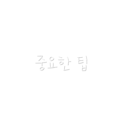 중요한 팁