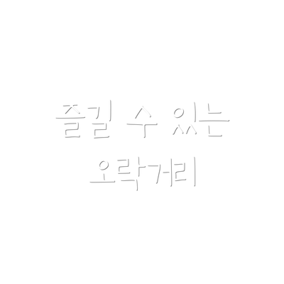 즐길 수 있는 오락거리