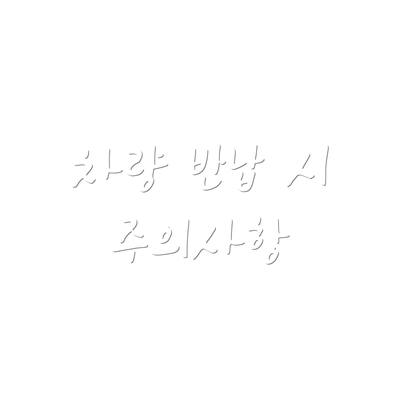 차량 반납 시 주의사항