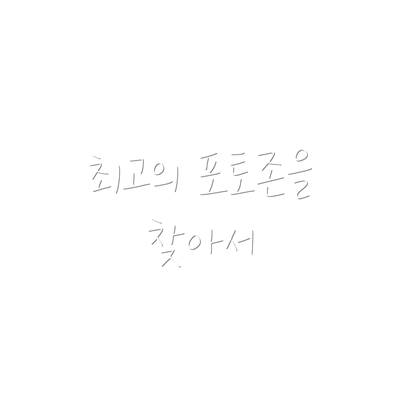 최고의 포토존을 찾아서