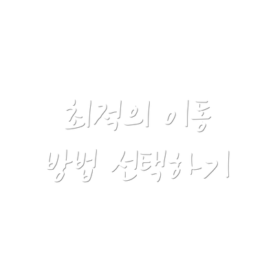 최적의 이동 방법 선택하기