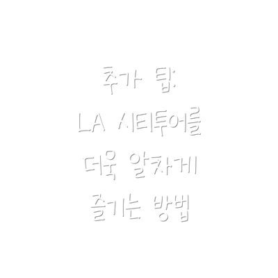추가 팁:  LA 시티투어를 더욱 알차게 즐기는 방법