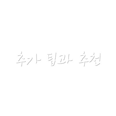 추가 팁과 추천