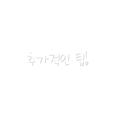 추가적인 팁!