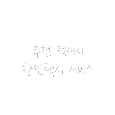 추천 럭셔리 한인택시 서비스