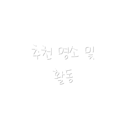 추천 명소 및 활동