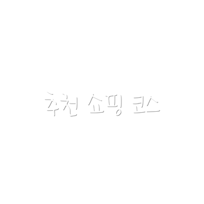 추천 쇼핑 코스