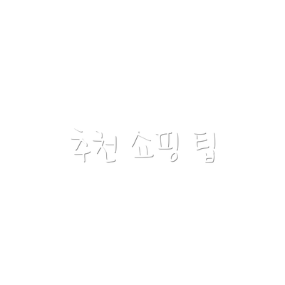 추천 쇼핑 팁