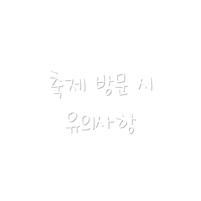 축제 방문 시 유의사항