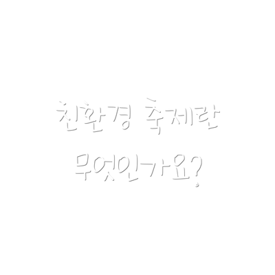 친환경 축제란 무엇인가요?