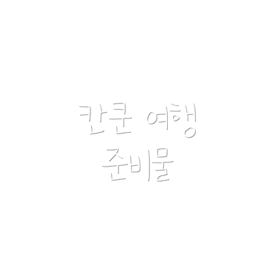 칸쿤 여행 준비물