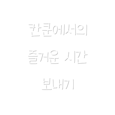 칸쿤에서의 즐거운 시간 보내기