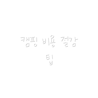 캠핑 비용 절감 팁