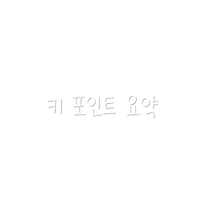 키 포인트 요약
