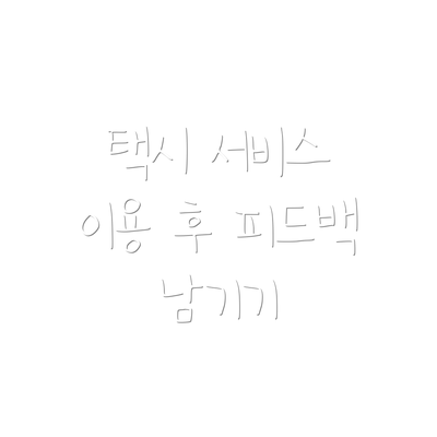 택시 서비스 이용 후 피드백 남기기