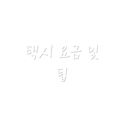택시 요금 및 팁