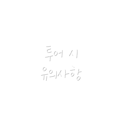 투어 시 유의사항