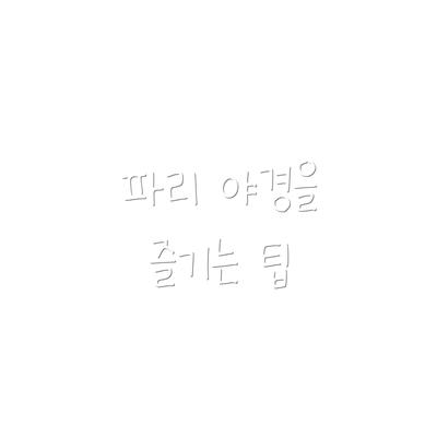파리 야경을 즐기는 팁