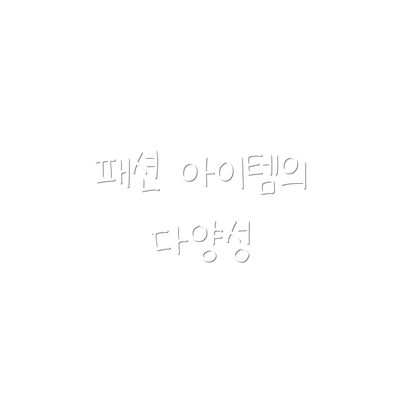 패션 아이템의 다양성