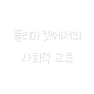 플리마켓에서의 사회적 교류