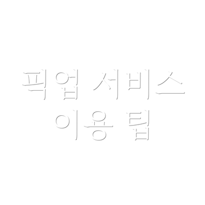 픽업 서비스 이용 팁