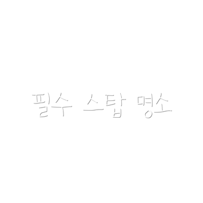 필수 스탑 명소