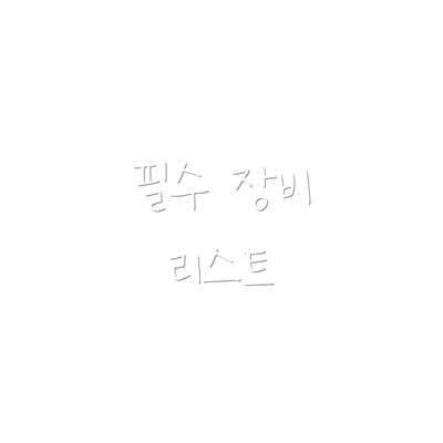 필수 장비 리스트