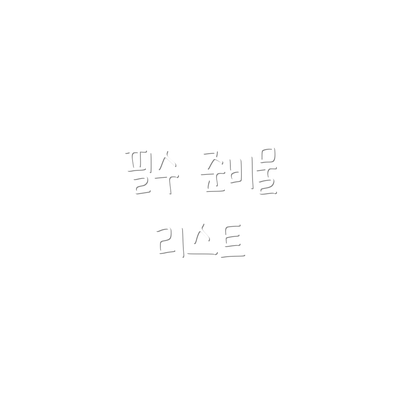 필수 준비물 리스트