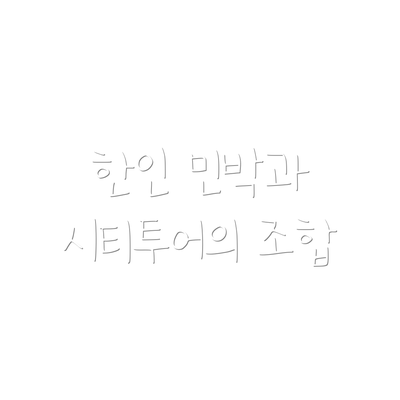 한인 민박과 시티투어의 조합