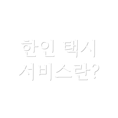 한인 택시 서비스란?